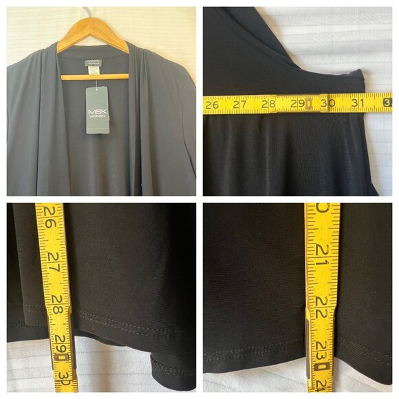 MSK Women’s Black Open Front Cardigan Jacket 3X 95% Polyester 5% Spandex NWT - Picture 9 of 14